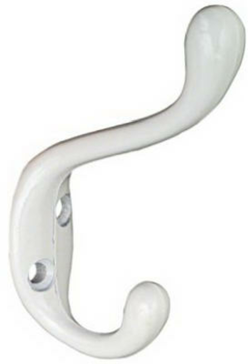 Stanley N266-049 Heavy Duty White Coat & Hat Hook