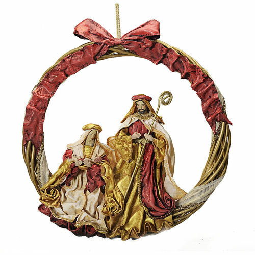 Christmas bauble DKD Home Decor Red Golden Plastic Crown 50 x 5 x 50