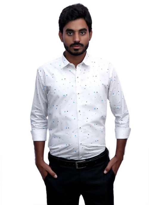 Generic Men's 100% Cotton Men Shirt (White)