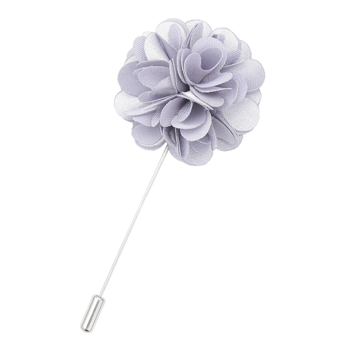 Plain Satin Lapel Pin - Silver