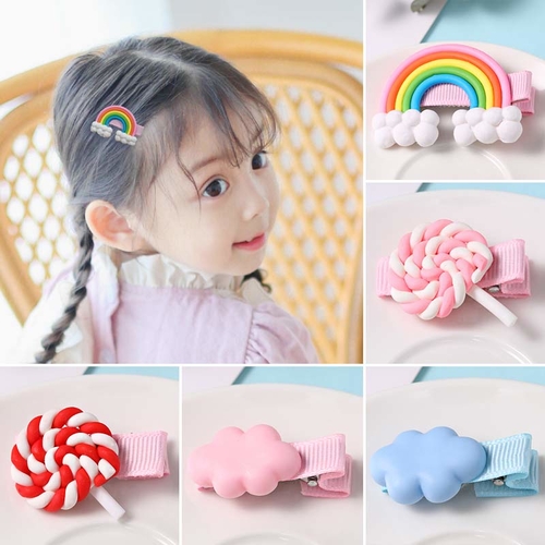 New Girls Cute Colorful Resin Cloud Lollipop