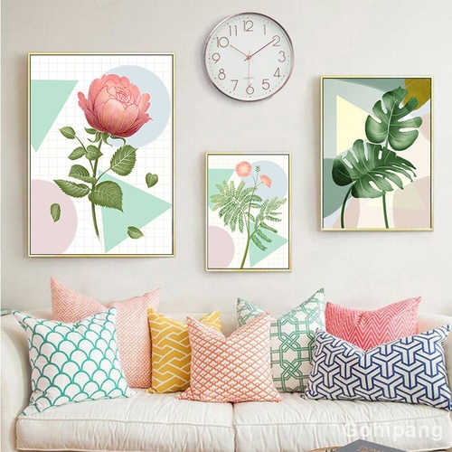 Flower Canvas Painting Nordic Posters And Prints