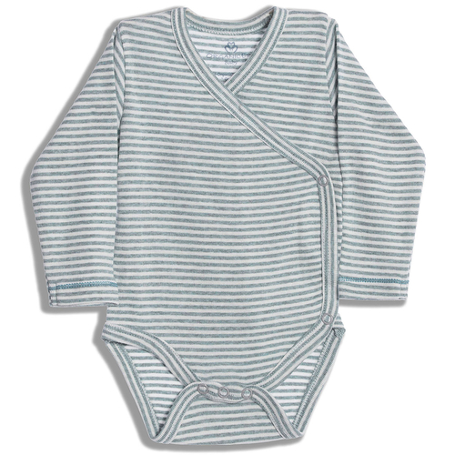 OrganicEra Organic Long Sleeve Kimono Body, Striped