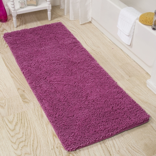 Lavish Home 67-19-P 2 by 5 ft. Memory Foam Shag Bath Mat, Pink