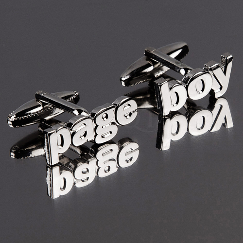 Cut Out Words Wedding Cufflinks - Page Boy