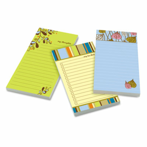 Sticky note Notes Super Sticky 7366-OFF3 Assorted Printed Note Pads- 4