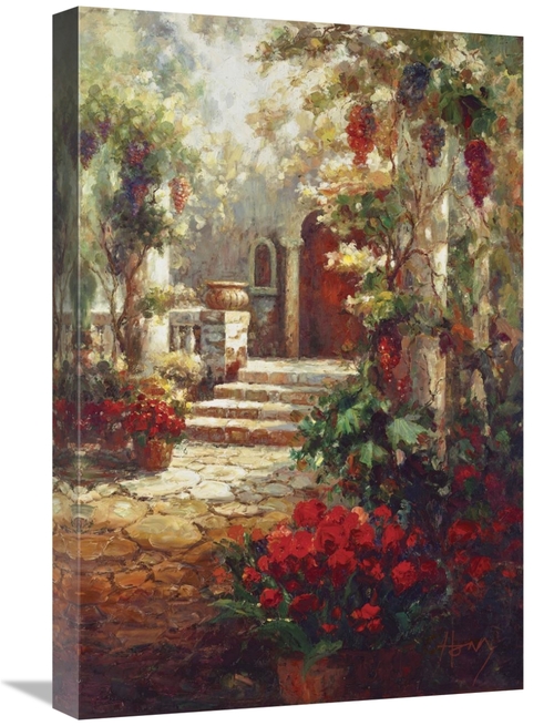 Global Gallery GCS-128535-1624-142 16 x 24 in. Courtyard Romance Art P