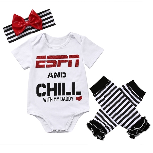 3 Pcs Baby Bodysuit Sets Newborn Infant Babies Boy