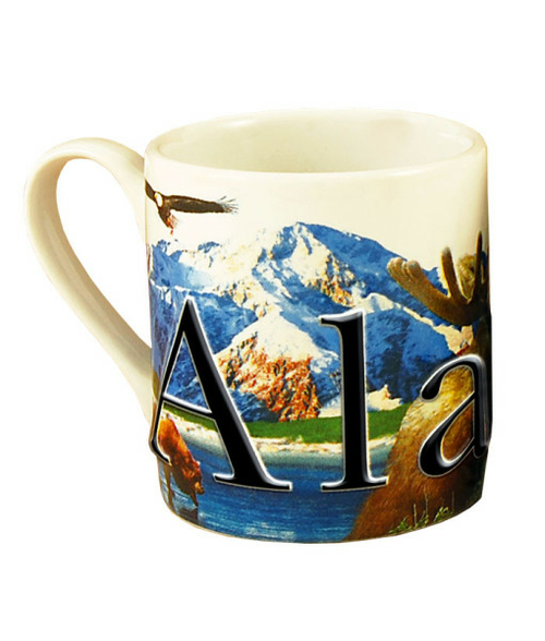 Americaware MMALA04 Alaska Full Color Relief Mini Mug