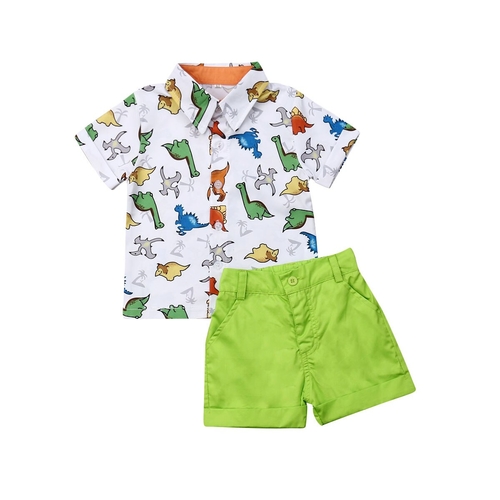 1 5T Little Boys Dinosaur Printing Outfits Toddler