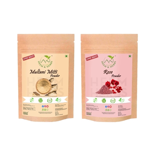 100% Natural Face pack (MultaniMitti Rose Powder, Pack of 2)