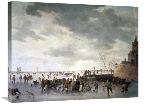 Global Gallery GCS-277801-30-142 30 in. Scene on the Ice Near Dordecht