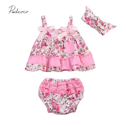 Floral Ruffles Graceful Newborn Baby Girls