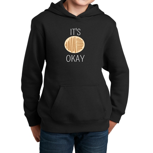 Youth Long Sleeve Hoodie Say it Soul - its Okay