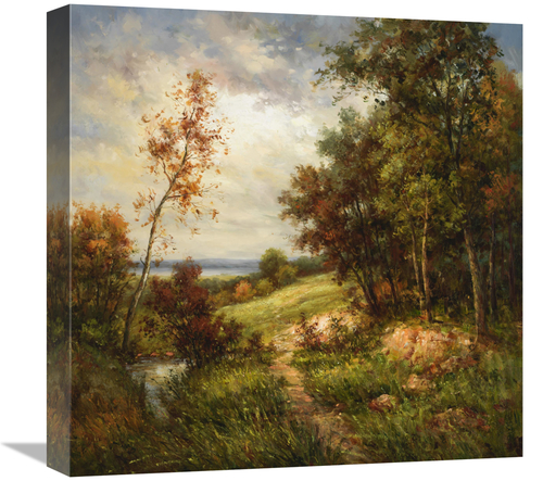 Global Gallery GCS-132495-1818-142 18 x 18 in. Streamside Trail Art Pr