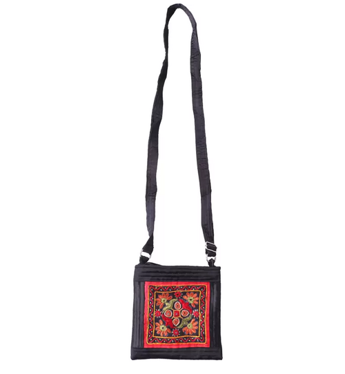 Black Square Sling Bag For Women