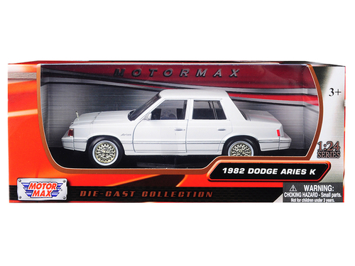 1982 Dodge Aries K White 1/24 Diecast Model Car by Motormax