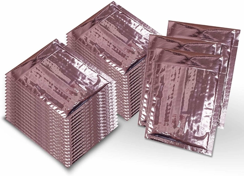 Bubble Mailers 4x7. Padded Envelopes 4 x 7. Case of 500 Rose Gold