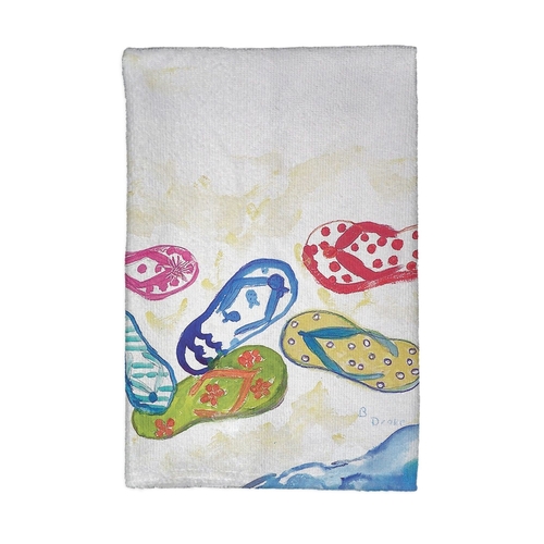 Betsy Drake KT154 Six Flip Flops Kitchen Towel