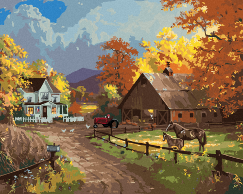 Paint by Numbers - FARMHOUSE IN AUTUMN (ABRAHAM HUNTER)