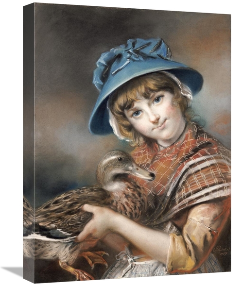 Global Gallery GCS-267216-22-142 22 in. A Market Girl Holding a Mallar