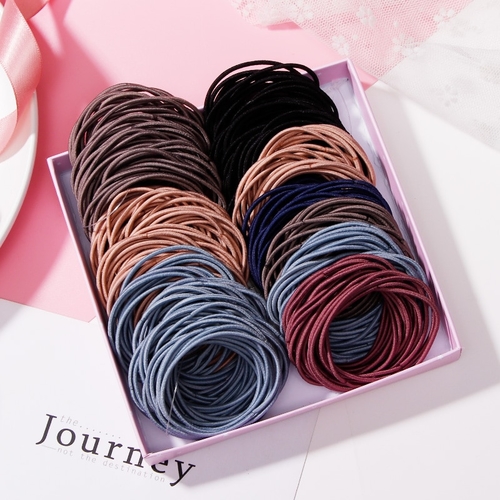 New 50/100PCS Women 4.5CM Basic Nylon Elastic Hair