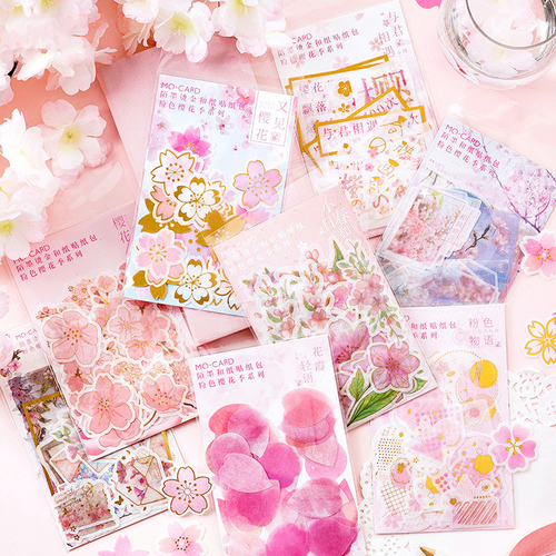 1PACK Cute Sakura Flower Pink Sticker