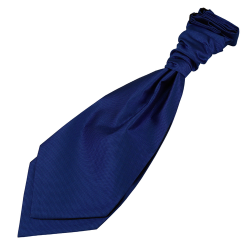 Solid Check Pre-Tied Ruche Cravat - Boys - Royal Blue