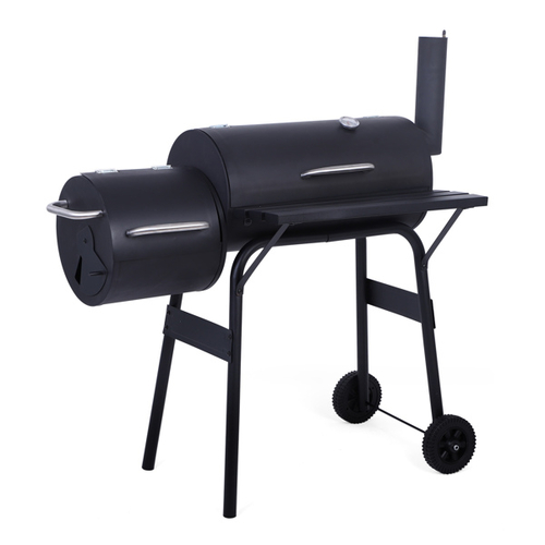 Charcoal Grill Barbecue Grill with Offset Smoker&Temperature Gauge