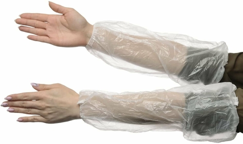 Disposable Clear Oversleeves 18". Pack of 1000 Embossed Plastic