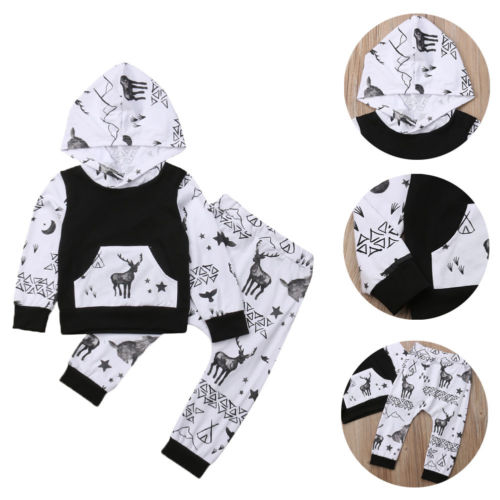 Toddler Baby Girls Christams Hooded Tops