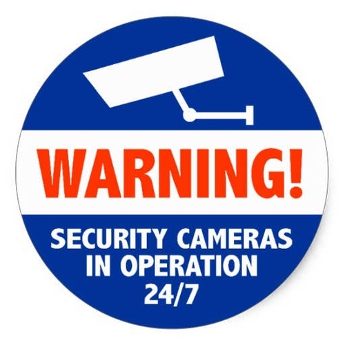 3 Inch Cloth Patch Warning Security Camera Signs