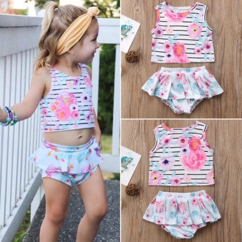 Baby Girls Summer Floral Clothing Set Clothes