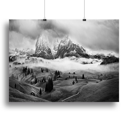 Foggy Dolomites Canvas Print or Poster
