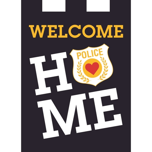 Magnolia Garden Flags M010014 13 x 18 in. Police Officer Welcome Burla