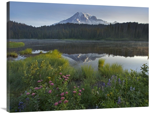 Global Gallery GCS-396890-3040-142 30 x 40 in. Mount Rainier & Reflect