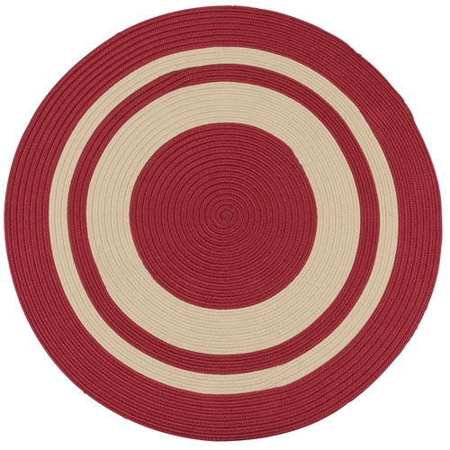 Colonial Mills Rug CN60R036X036 Coronado Round Braided Rug  Red - 3 ft