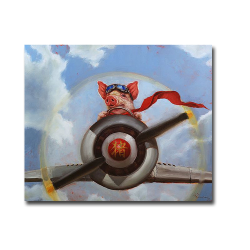 Artistic Home Gallery 3036K569IG When Pigs Fly by Lucia Heffernan Prem