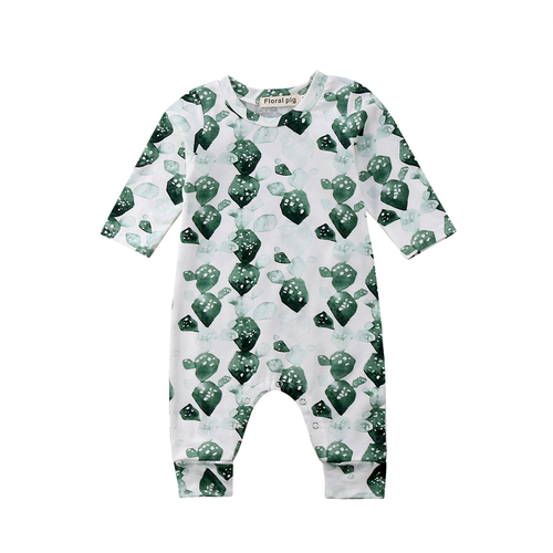 Spring Fashion Green Cactus Newborn Baby