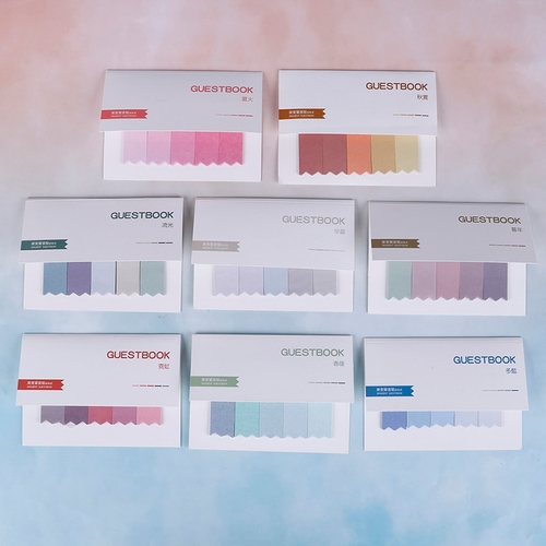 Water Color Rainbaw Memo Sticker Label Self
