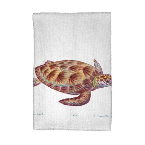 Betsy Drake KT044 Green Sea Turtle Kitchen Towel