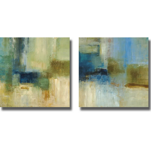 Artistic Home Gallery 3535546S Green Abstract And Blue Abstract By Sim