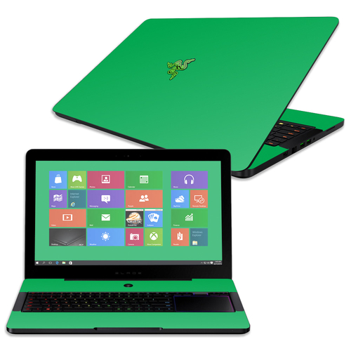 MightySkins RABLPR17-Solid Green Skin for 17 in. Razer Blade Pro, 