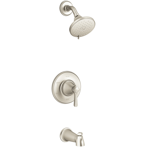 Kohler 4717351 Georgeson 1 Handle Tub & Shower Faucet, Brushed Nic