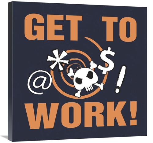 Global Gallery GCS-382222-3030-142 30 x 30 in. Grawlix - Get to Work A