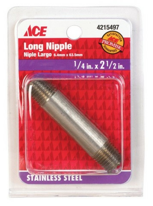 Smith-Cooper S8344NI002024CS 0.25 x 2.5 in. Stainless Nipple