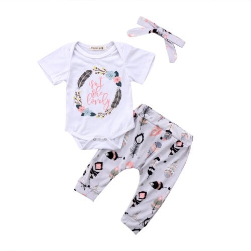  Newborn Infant Baby Girl Outfit Clothes