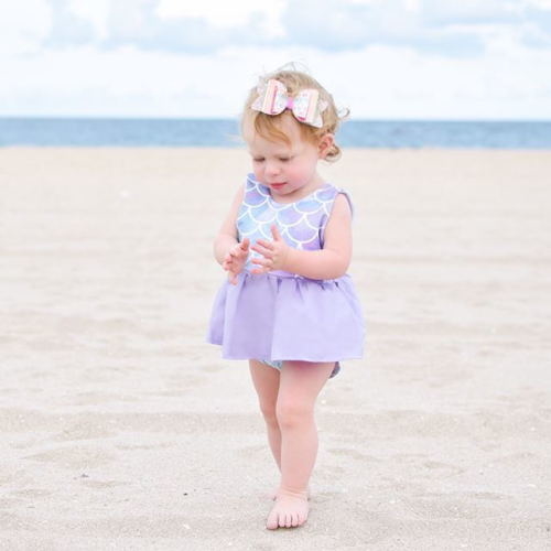 Newborn Baby Girl Princess Mermaid Backless Tops