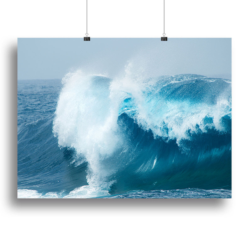 Ocean waves breaking natural Canvas Print or Poster