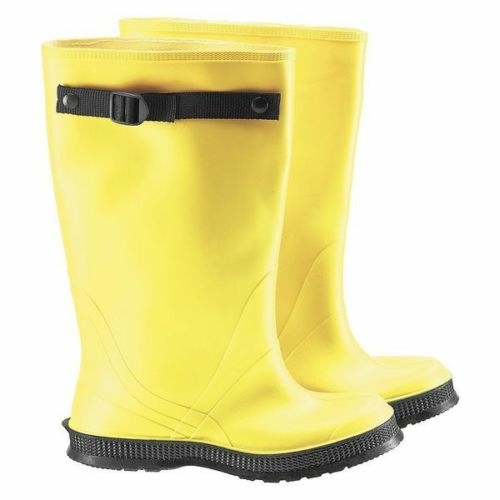 17 in. Yellow Overboots Waterproof Slicker, Size 10